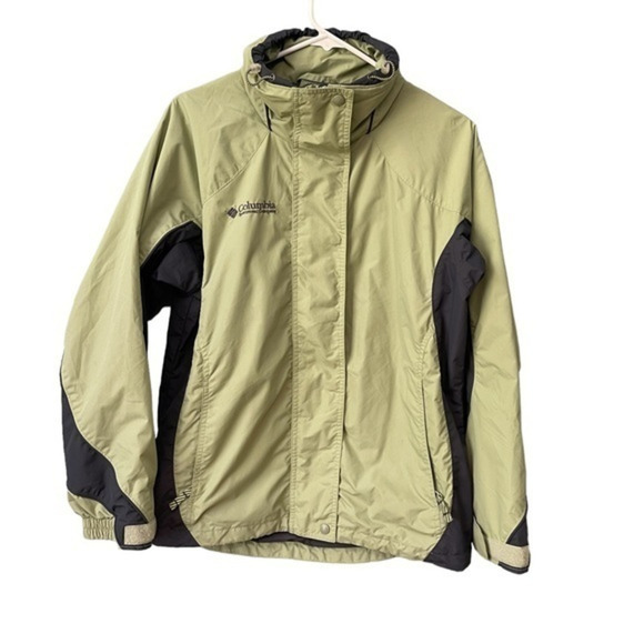 ✨3/$20✨ Columbia Green and‎ Gray Interchange Zip Waterproof Windbreaker. Small - Picture 1 of 16
